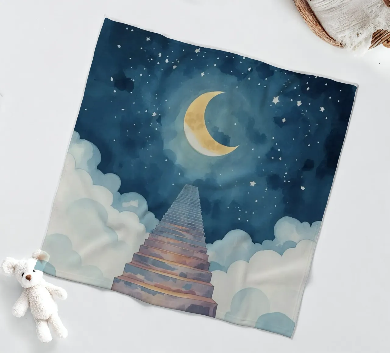Scala verso il cielo illuminato dalla luna coperta in pile da DesignDoodle