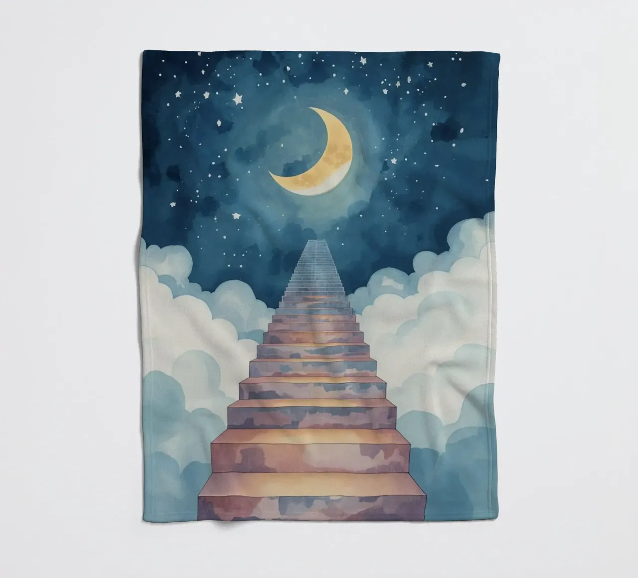 Scala verso il cielo illuminato dalla luna coperta in pile da DesignDoodle