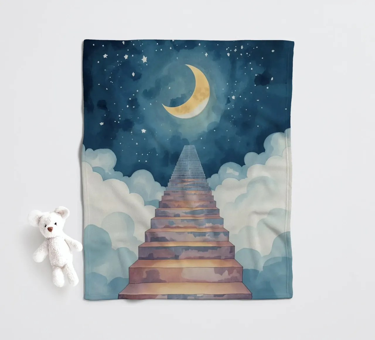 Scala verso il cielo illuminato dalla luna coperta in pile da DesignDoodle