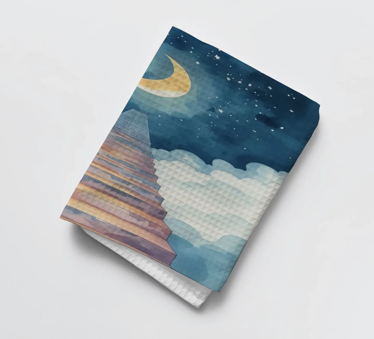 Scala verso il cielo illuminato dalla luna canovaccio da cucina da DesignDoodle