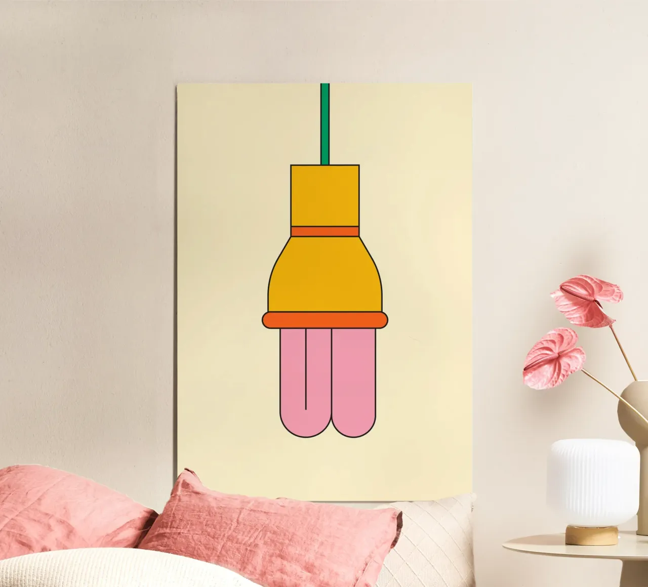 Lampadina retrò alluminio dibond da galihstudio