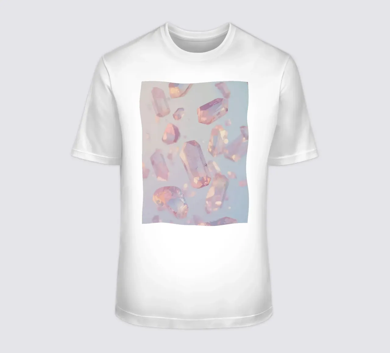 Cristalli trasparenti rosati t-shirt da DesignDoodle