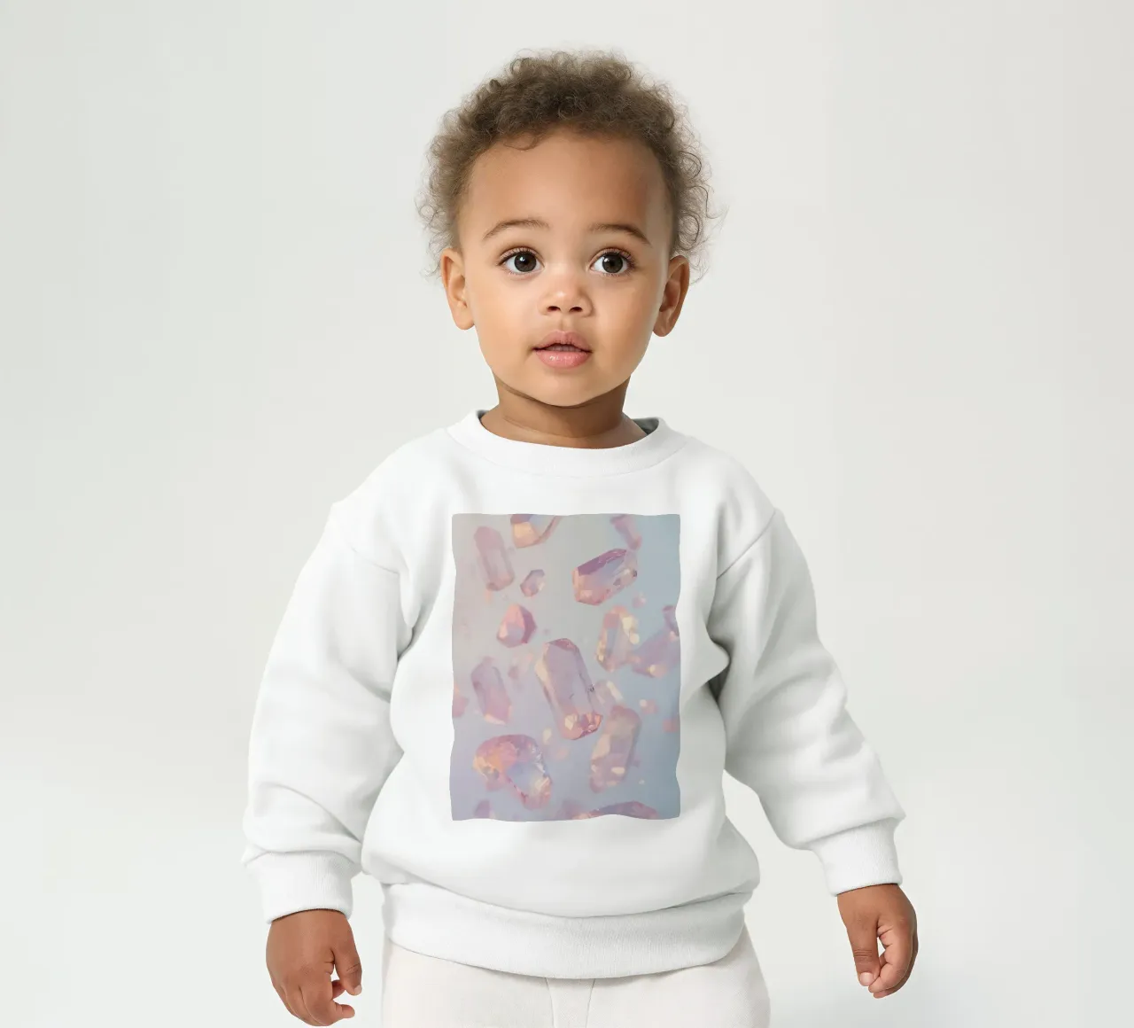Cristalli trasparenti rosati felpa neonato da DesignDoodle