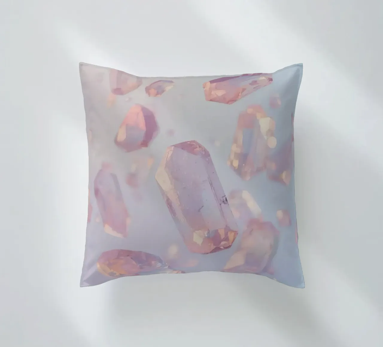 Cristalli trasparenti rosati cuscino da DesignDoodle