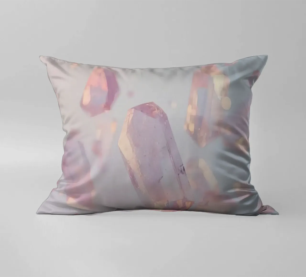 Cristalli trasparenti rosati cuscino da DesignDoodle
