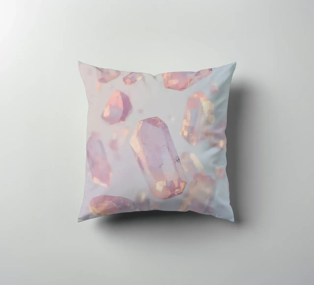 Cristalli trasparenti rosati cuscino da DesignDoodle