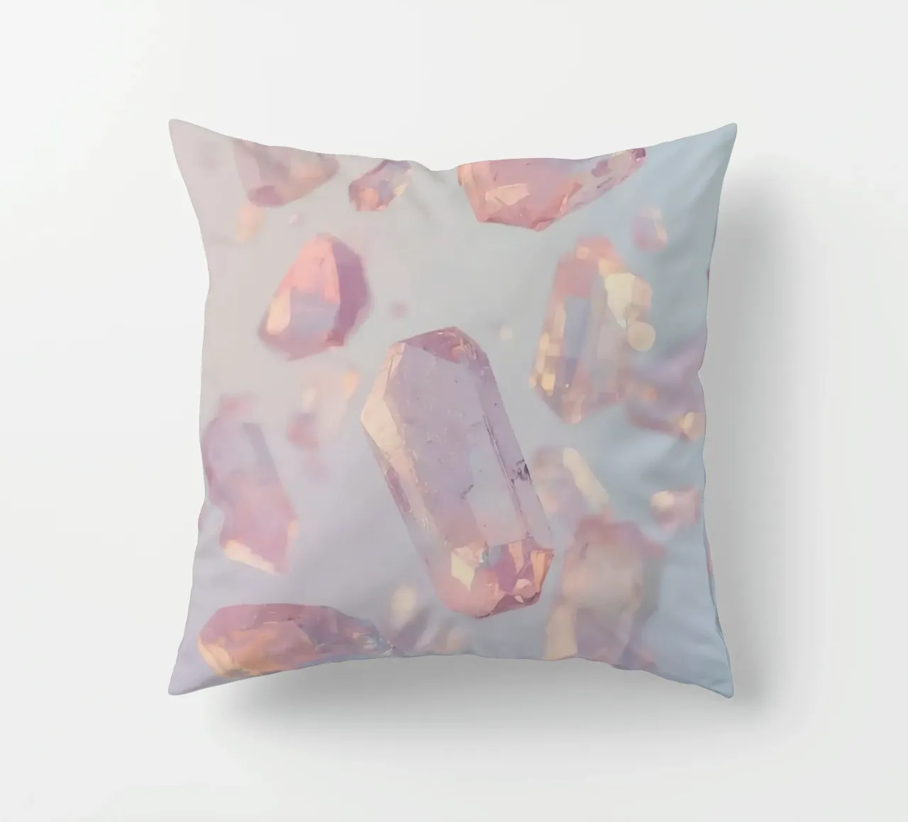 Cristalli trasparenti rosati cuscino da DesignDoodle