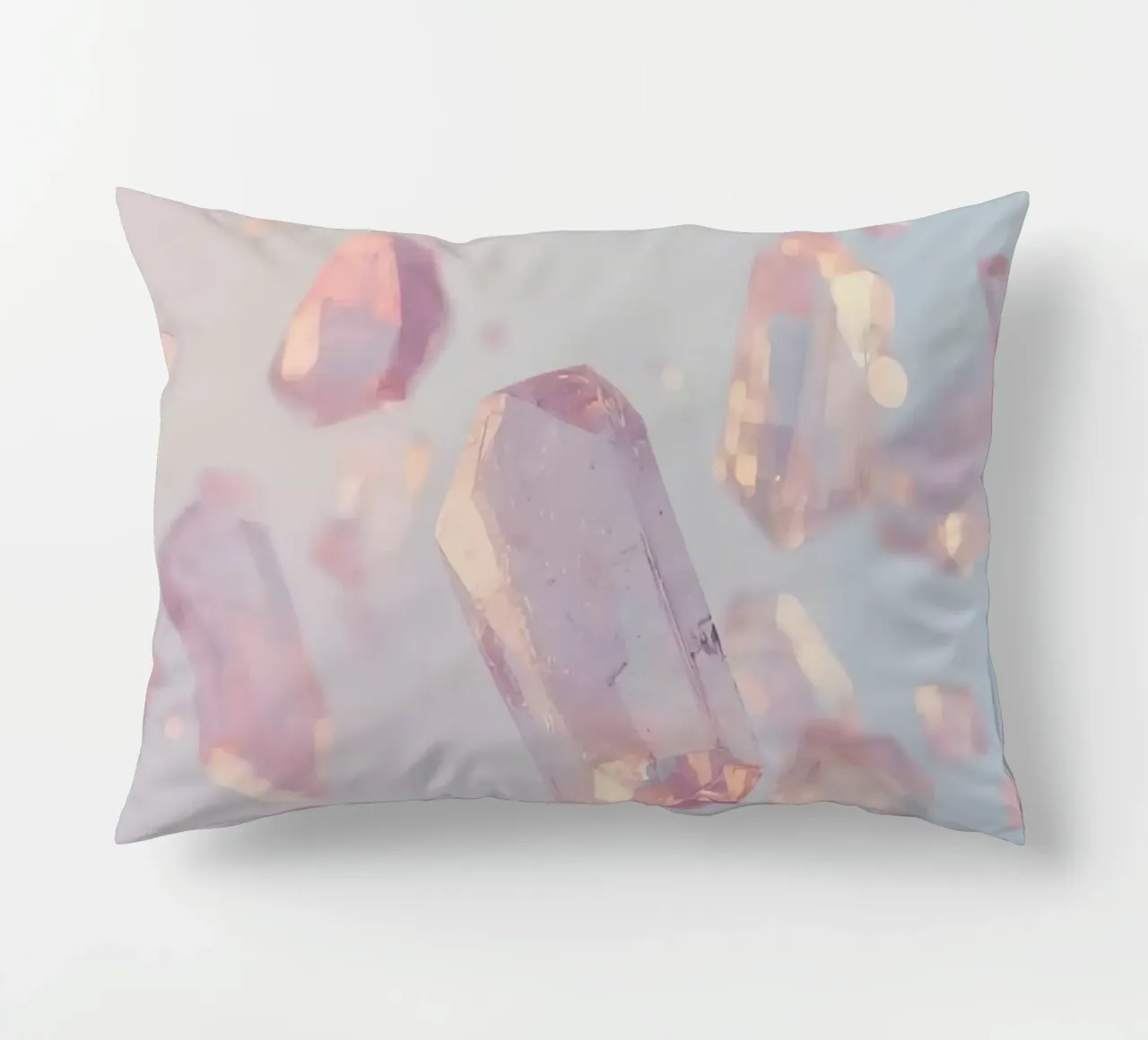 Cristalli trasparenti rosati cuscino da DesignDoodle