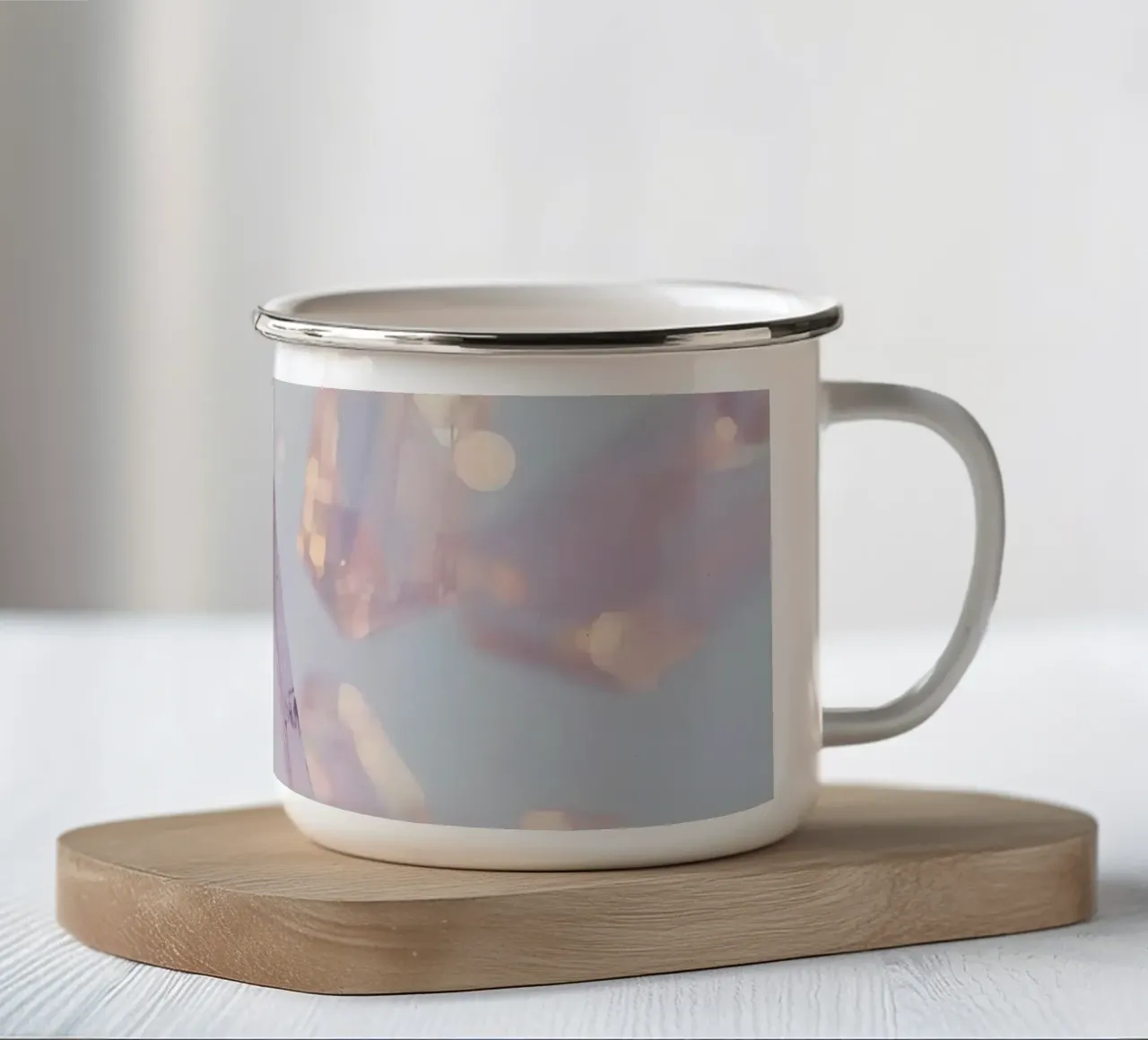 Cristalli trasparenti rosati tazza in smalto da DesignDoodle
