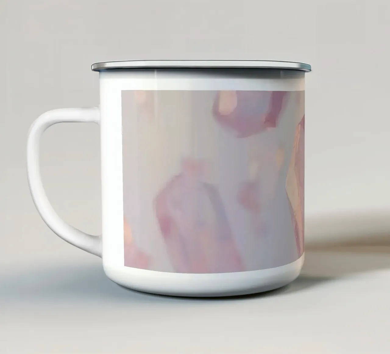 Cristalli trasparenti rosati tazza in smalto da DesignDoodle
