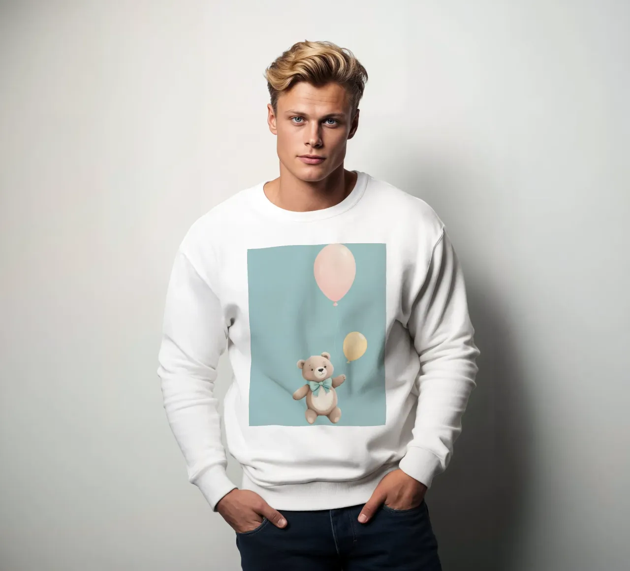 Orsetto carino con palloncini felpa da DesignDoodle