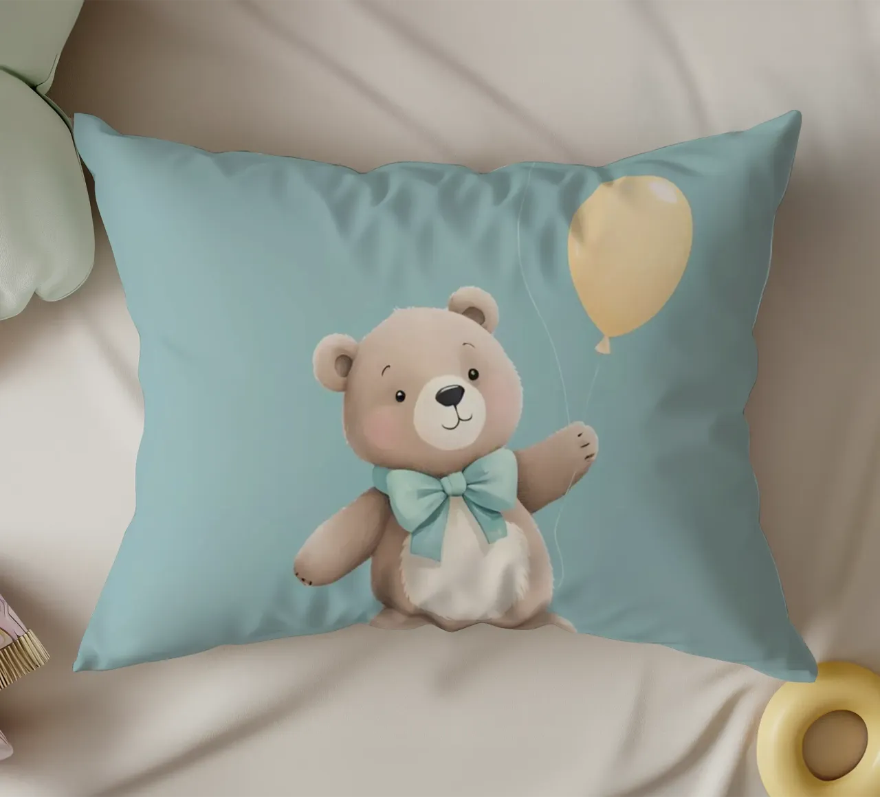 Orsetto carino con palloncini cuscino da DesignDoodle