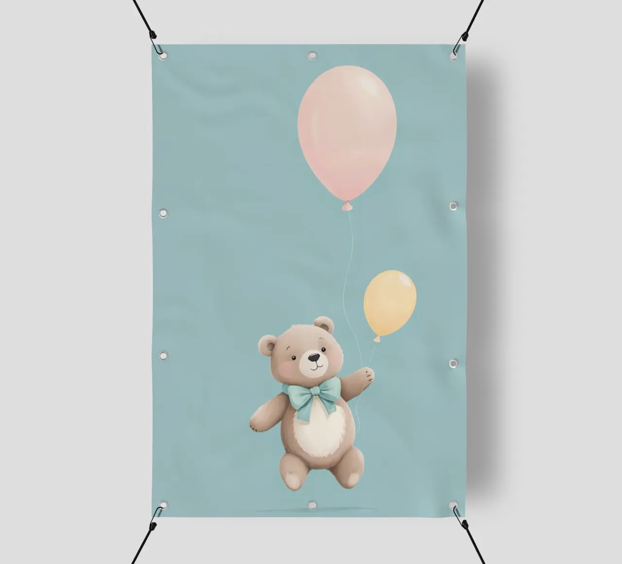 Orsetto carino con palloncini telo in pvc da DesignDoodle