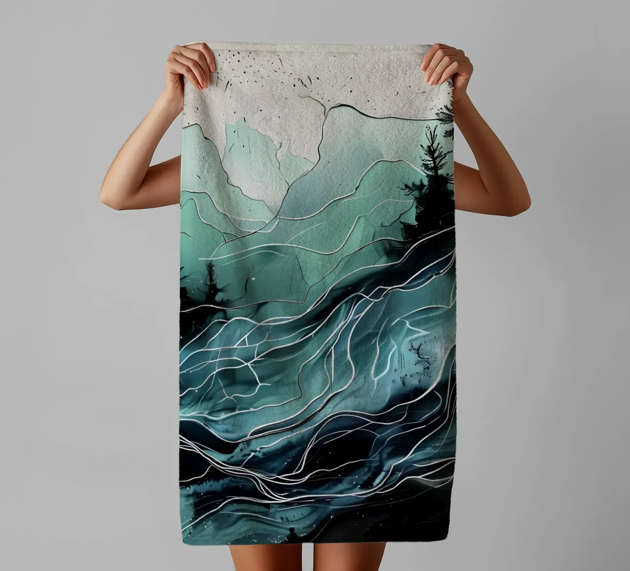 Paesaggi acquatici sereni asciugamano da bagno da Artistic-shop