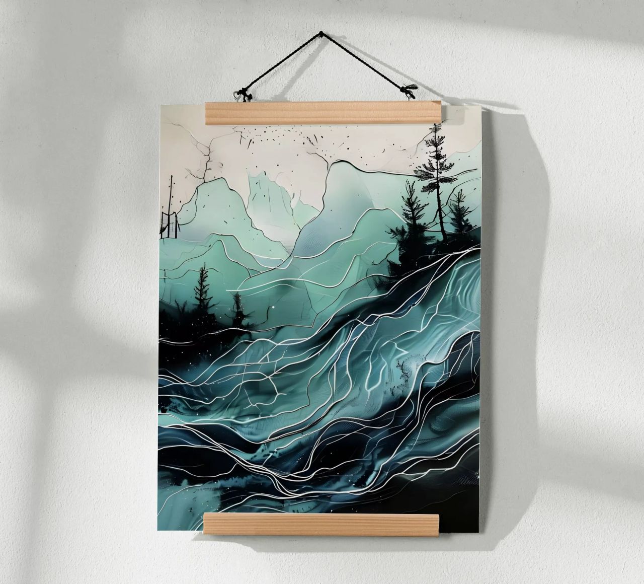 Gelassene Wasserlandschaften Poster von Artistic-shop