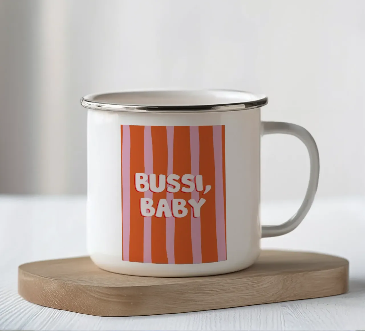Bussi, Baby Text Art tazza in smalto da apple crumble