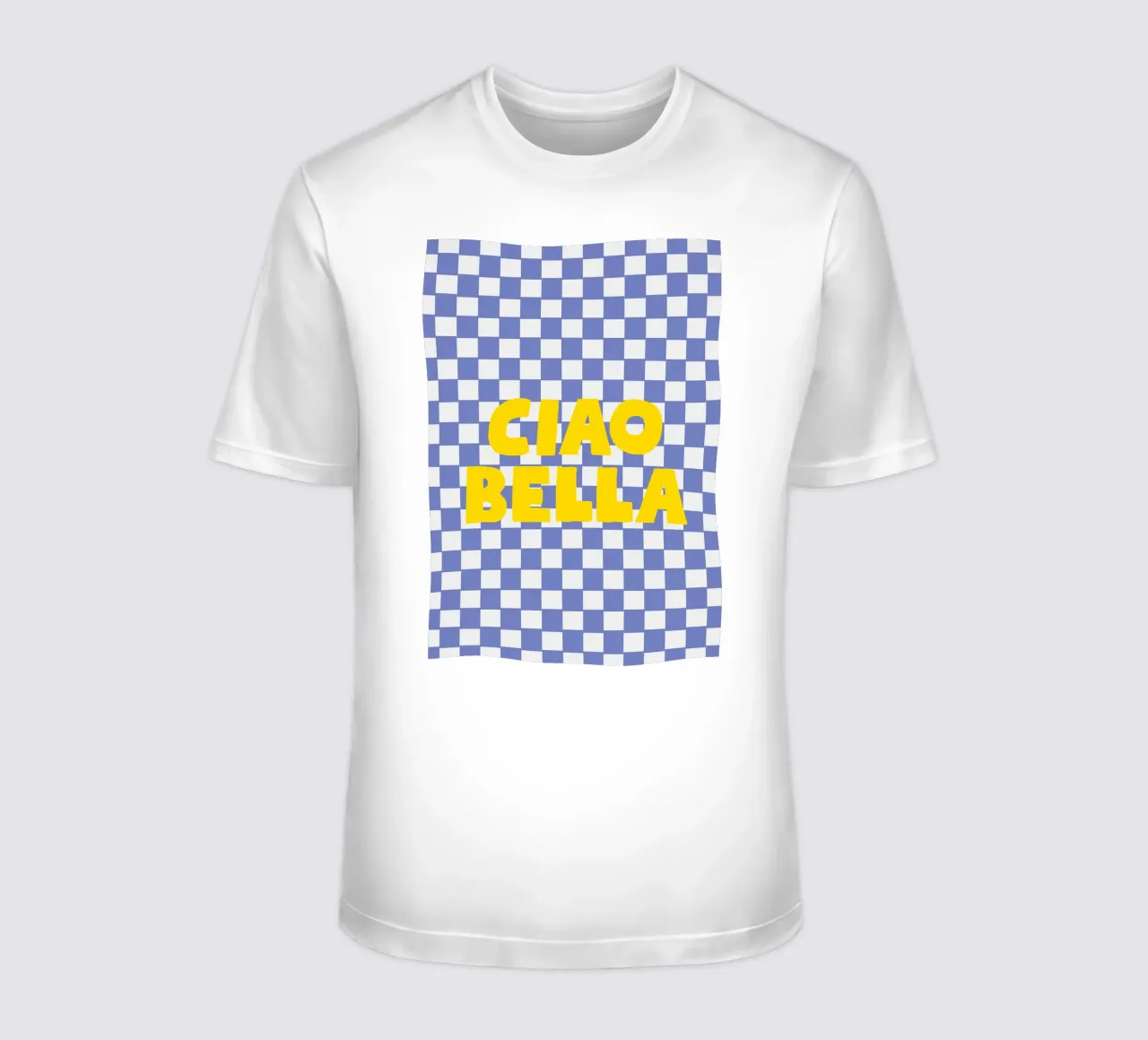 Ciao Bella checkered pattern t-shirt da apple crumble