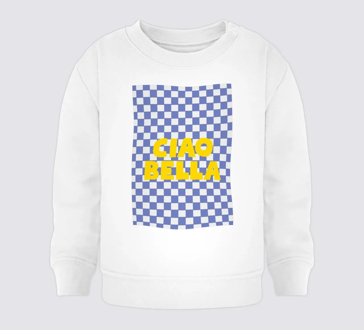 Ciao Bella checkered pattern felpa neonato da apple crumble