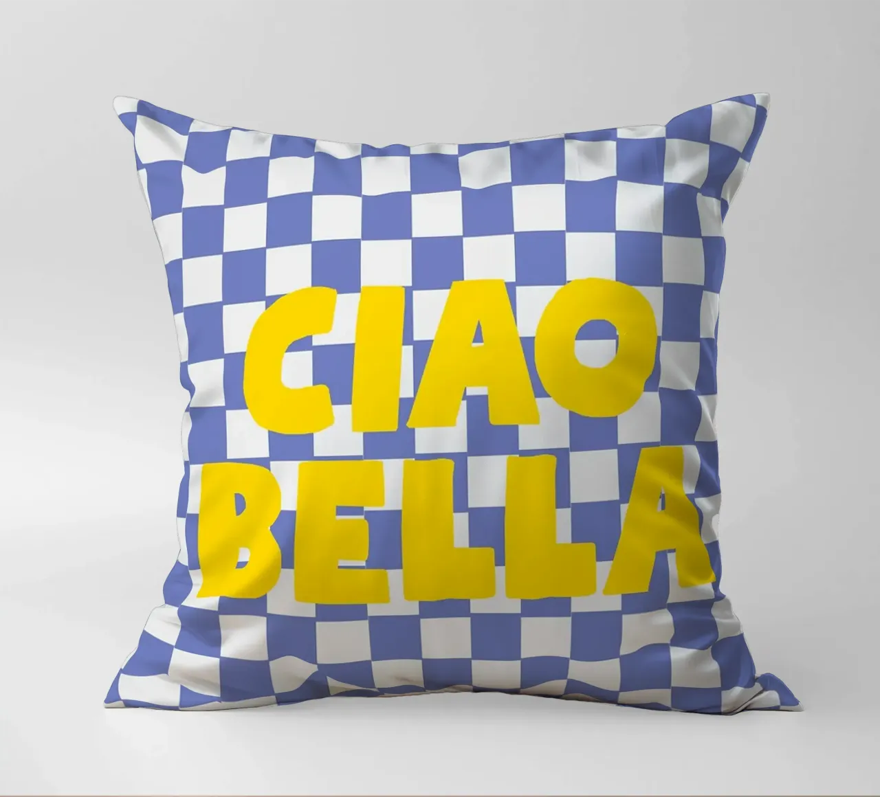 Ciao Bella checkered pattern cuscino da apple crumble