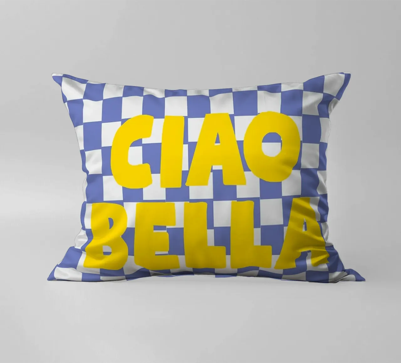 Ciao Bella checkered pattern cuscino da apple crumble