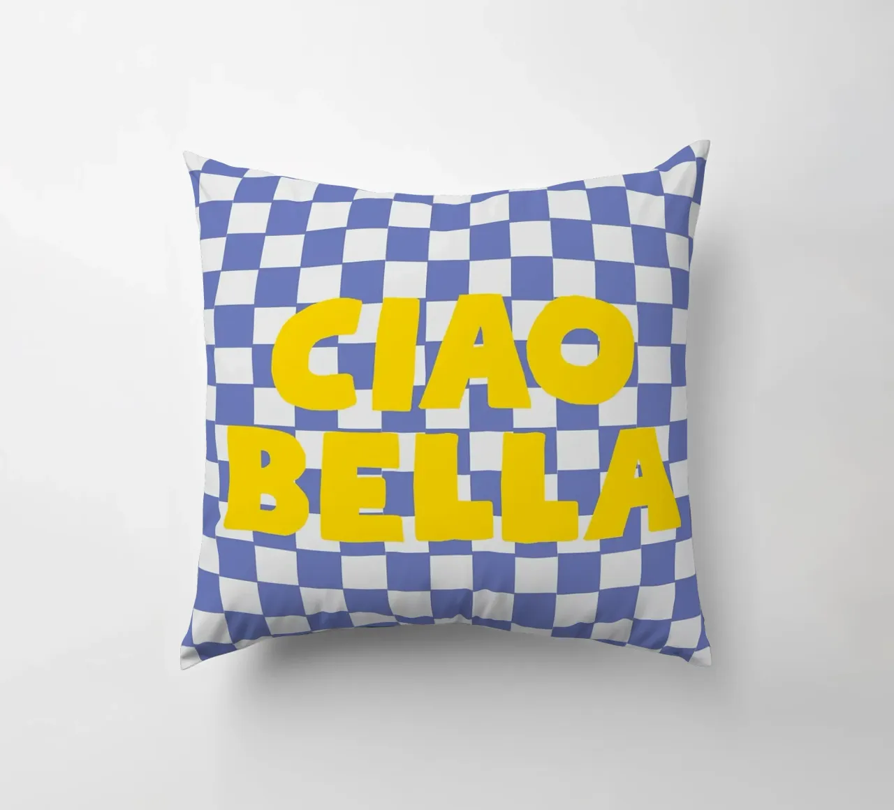 Ciao Bella checkered pattern cuscino da apple crumble