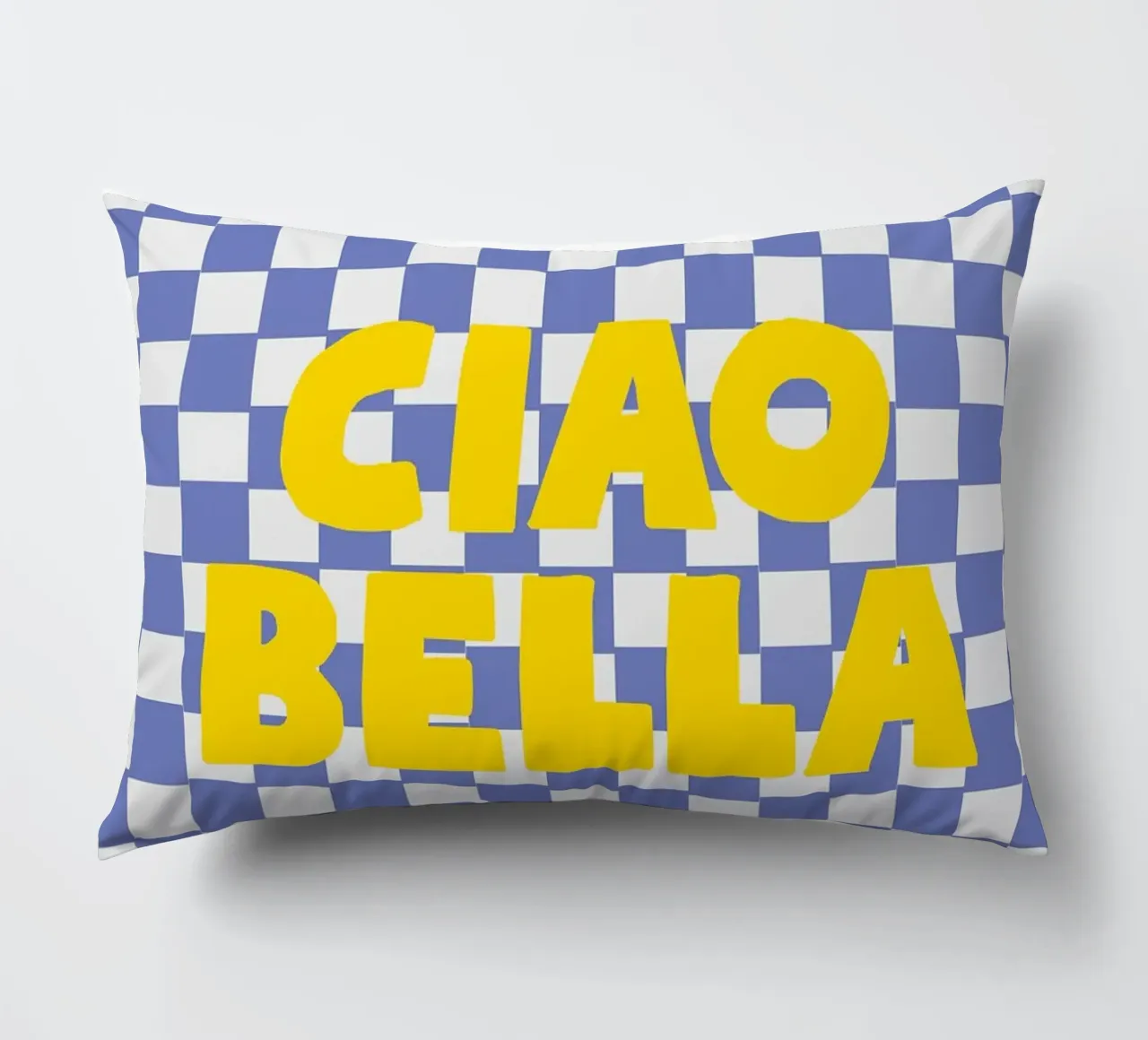 Ciao Bella checkered pattern cuscino da apple crumble