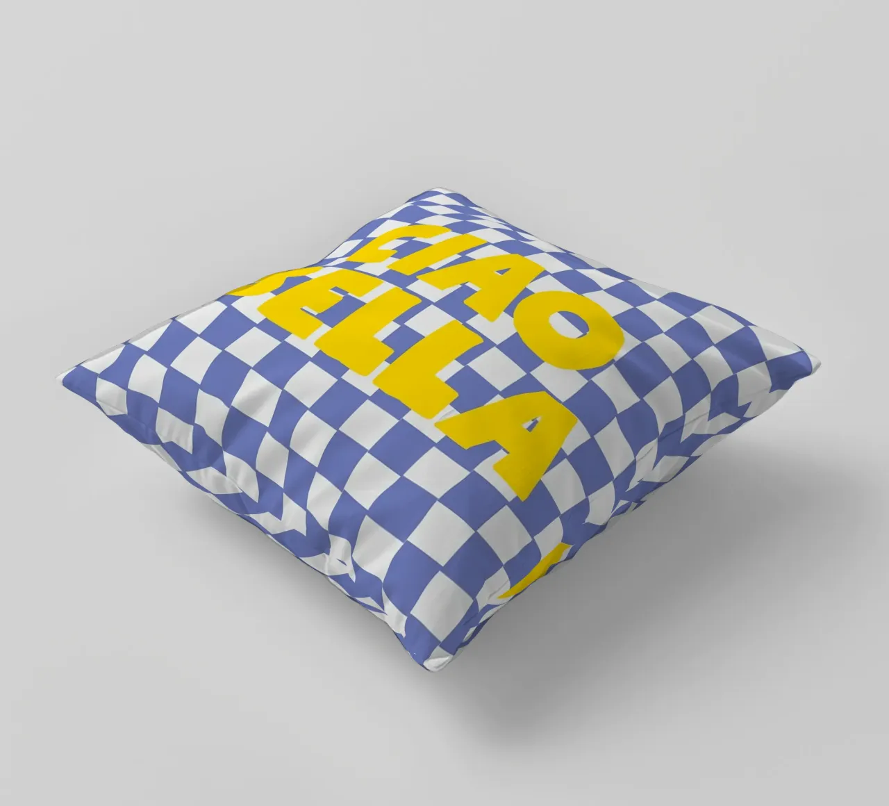 Ciao Bella checkered pattern cuscino da apple crumble