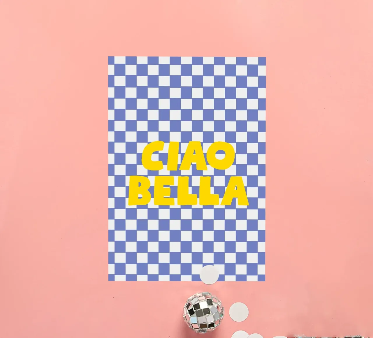 Ciao Bella checkered pattern adesivo da apple crumble