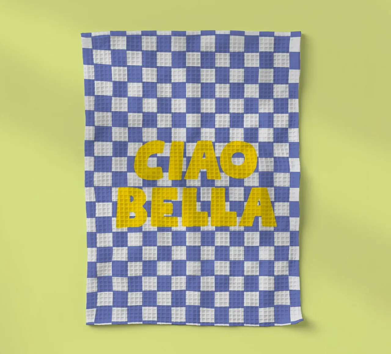 Ciao Bella checkered pattern canovaccio da cucina da apple crumble