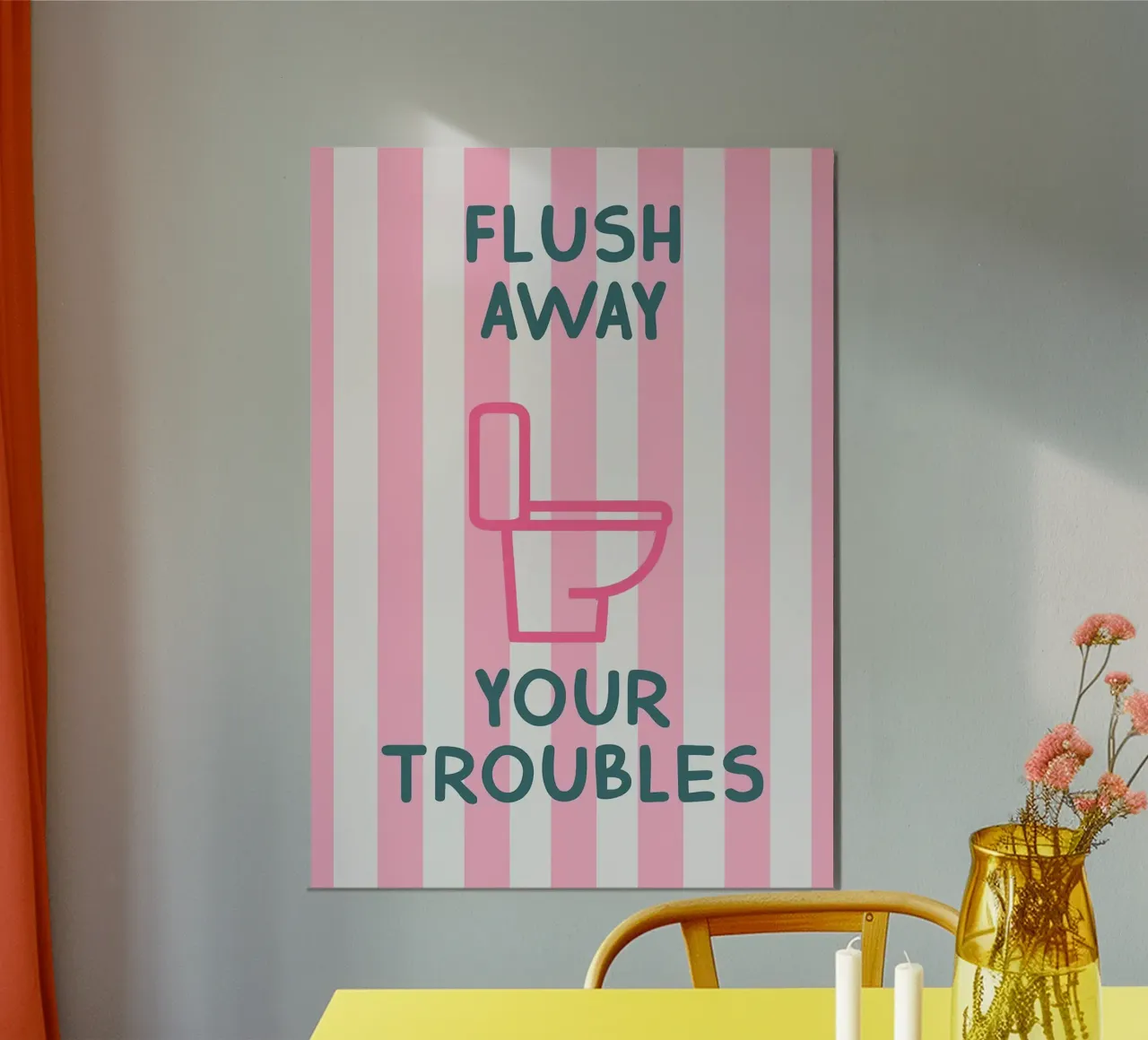 Sciacquare via i problemi Arte da bagno alluminio dibond da apple crumble