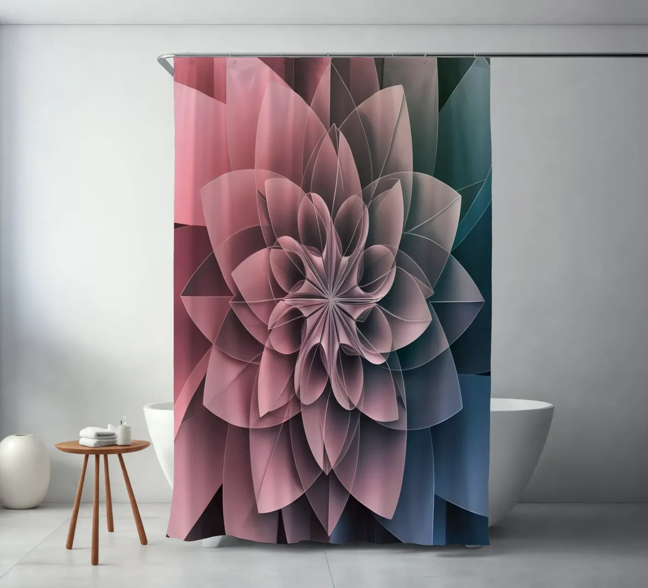 Blättriges Prisma Duschvorhang von Artistic-shop