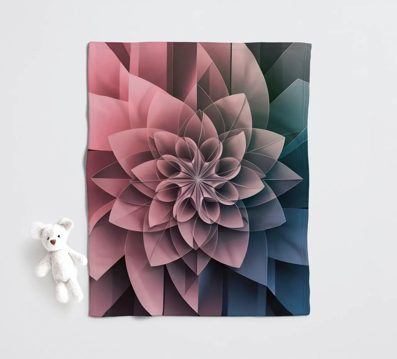 Blättriges Prisma Fleecedecke von Artistic-shop