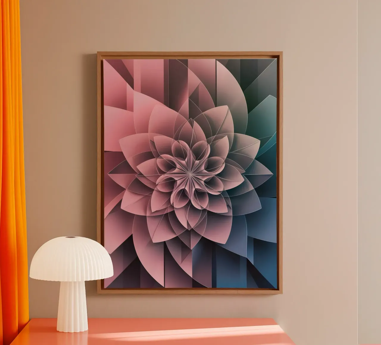 Versteend prisma canvas met Baklijst van Artistic-shop