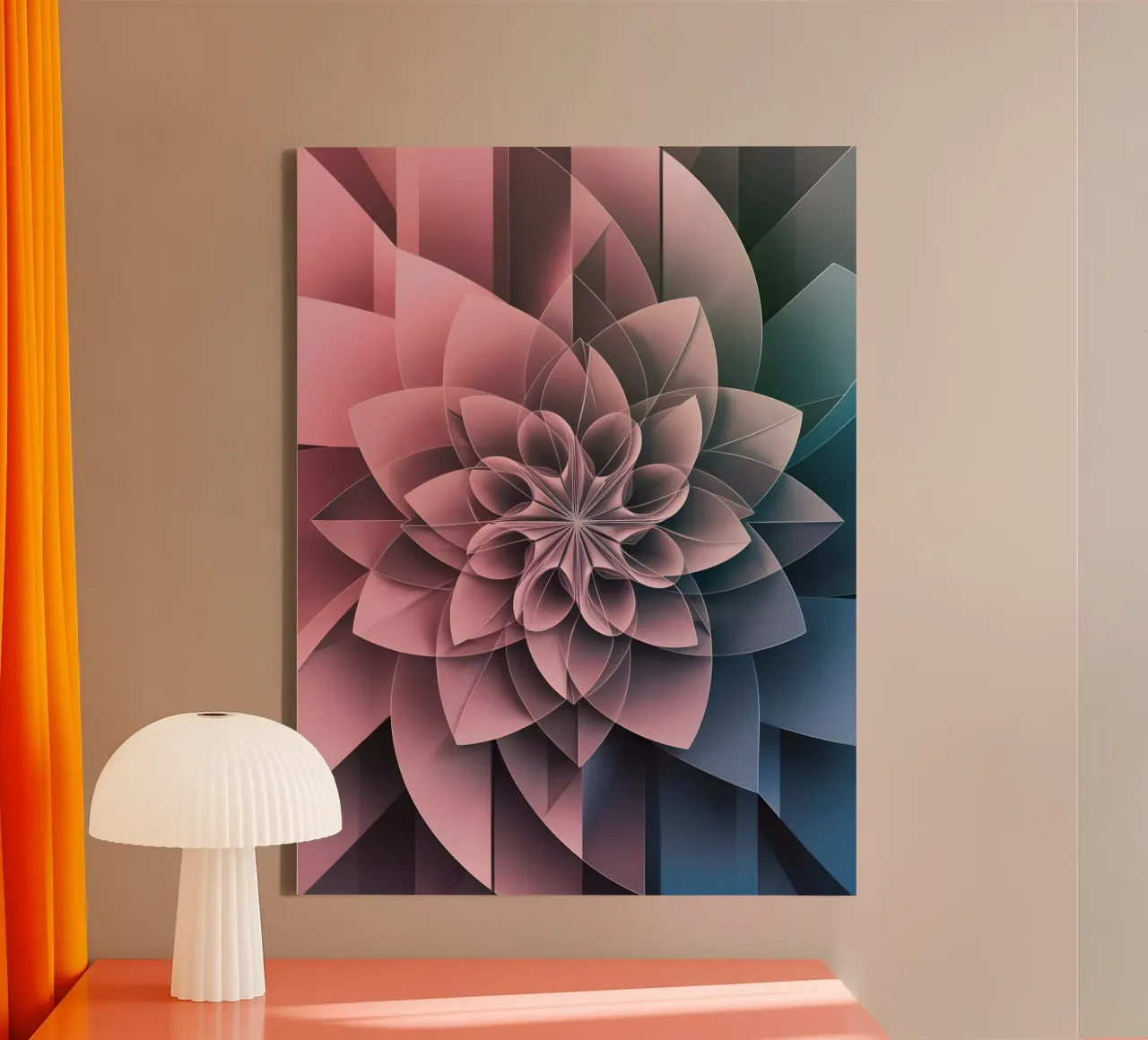 Versteend prisma canvas met Baklijst van Artistic-shop