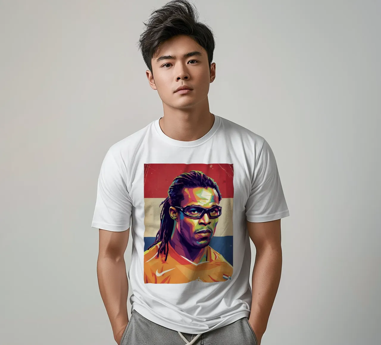 Ritratto pop art di Edgar Davids t-shirt da Hantamrata