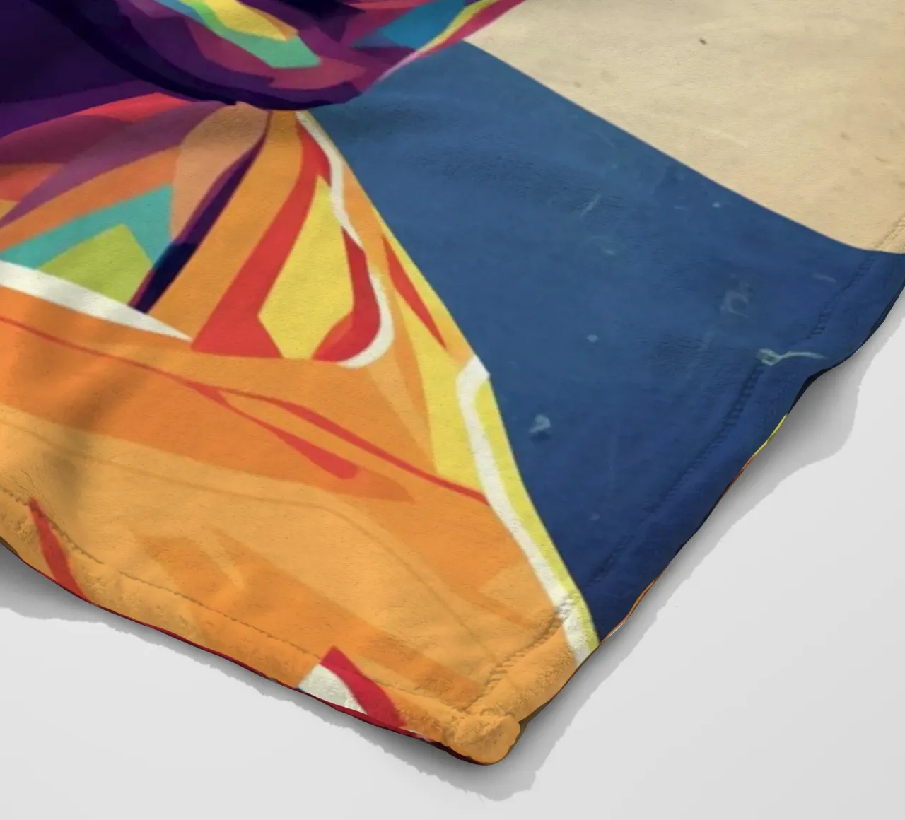 Ritratto pop art di Edgar Davids coperta in pile da Hantamrata