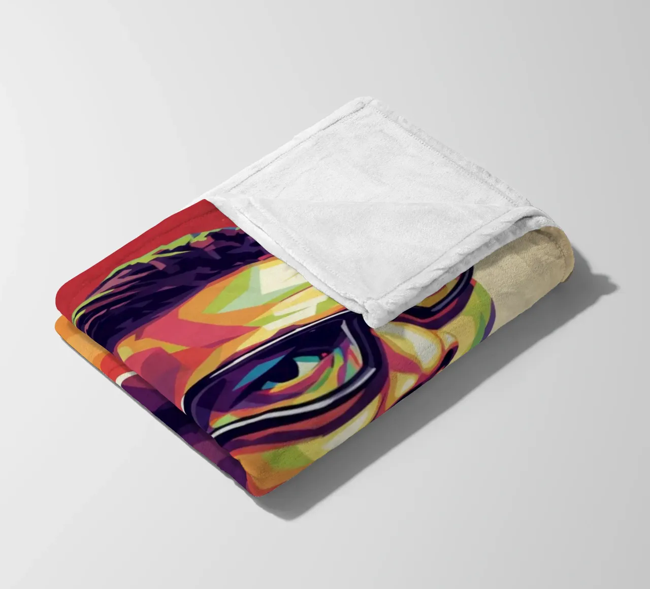 Ritratto pop art di Edgar Davids coperta in pile da Hantamrata