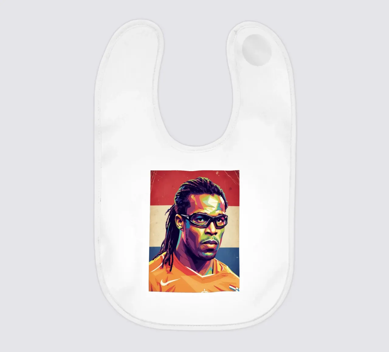 Ritratto pop art di Edgar Davids bavaglino da Hantamrata