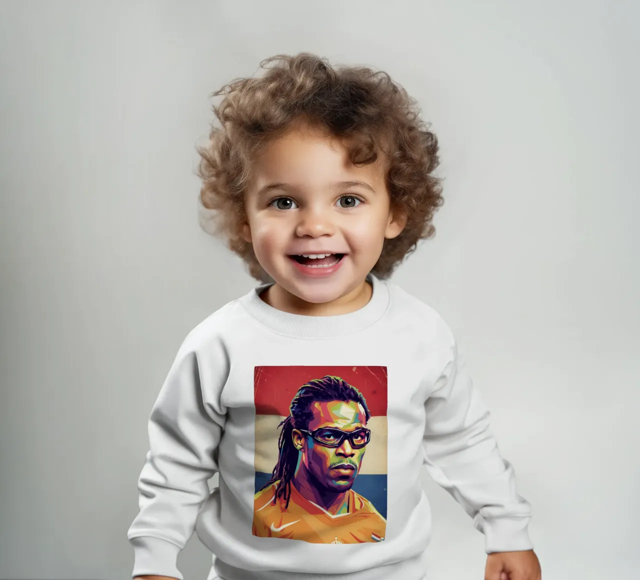 Ritratto pop art di Edgar Davids felpa neonato da Hantamrata
