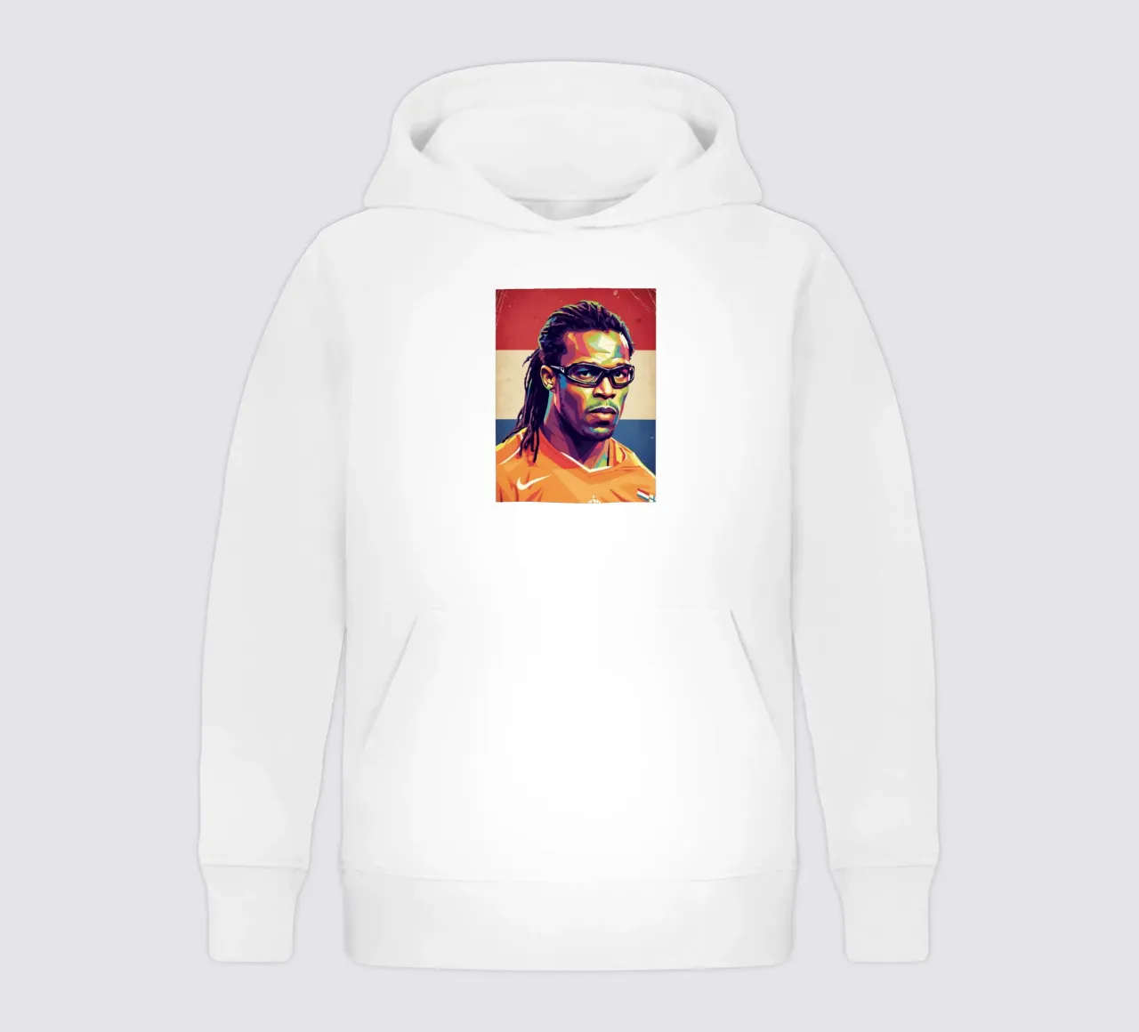Ritratto pop art di Edgar Davids felpa bambino con cappuccio da Hantamrata