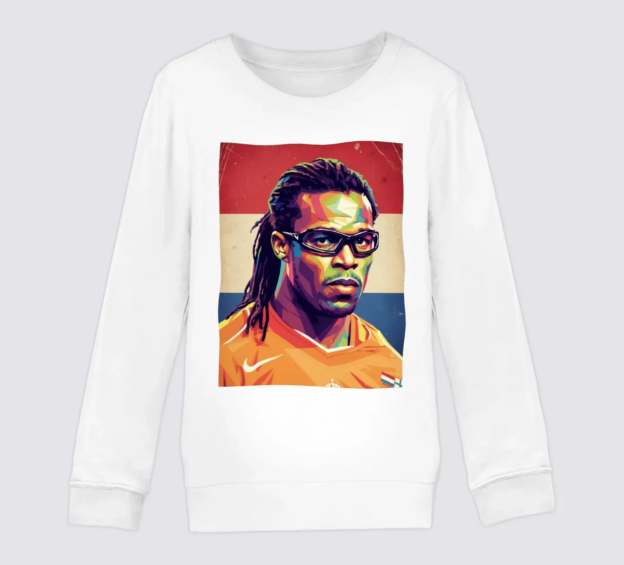 Ritratto pop art di Edgar Davids felpa bambino da Hantamrata