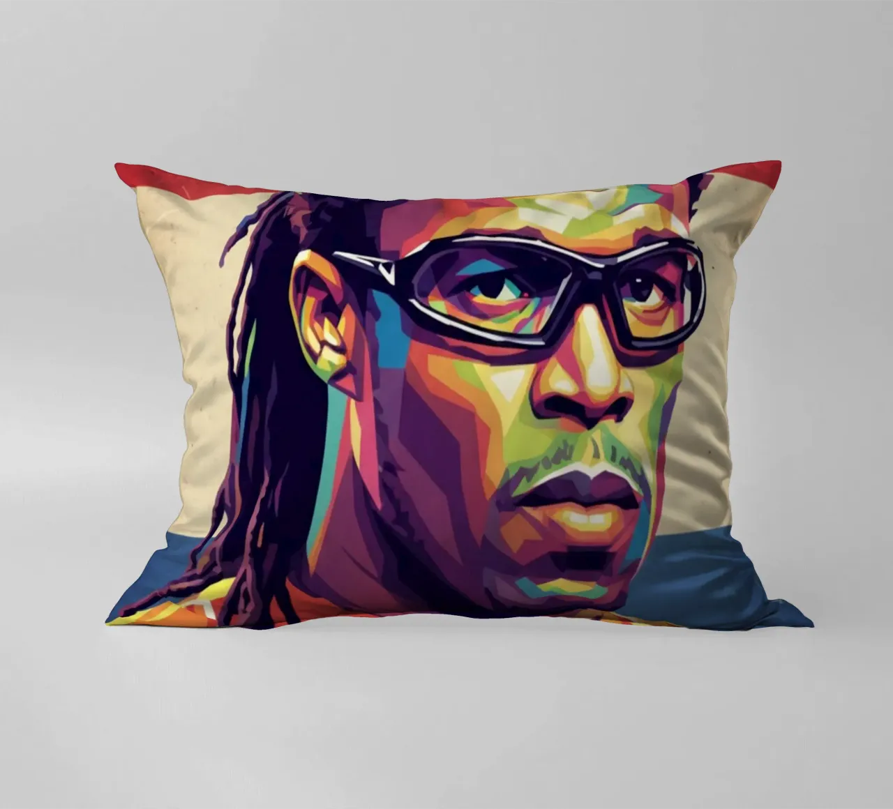 Ritratto pop art di Edgar Davids cuscino da Hantamrata