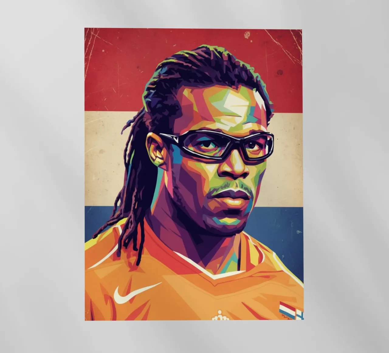 Ritratto pop art di Edgar Davids pellicola backlit da Hantamrata