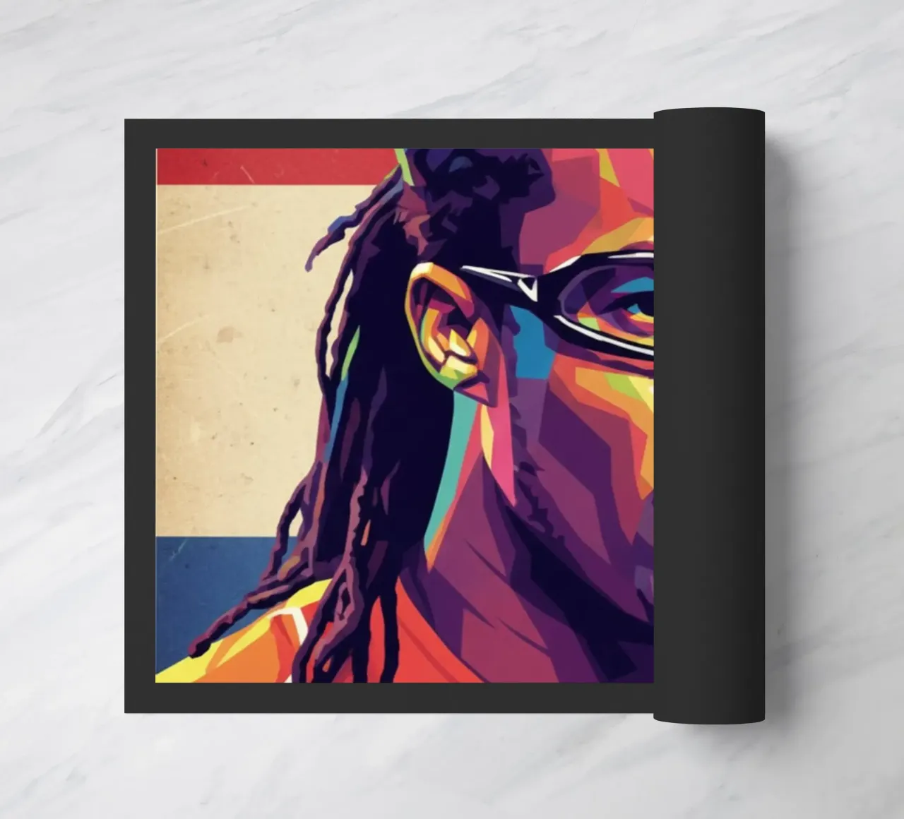 Ritratto pop art di Edgar Davids zerbino da Hantamrata