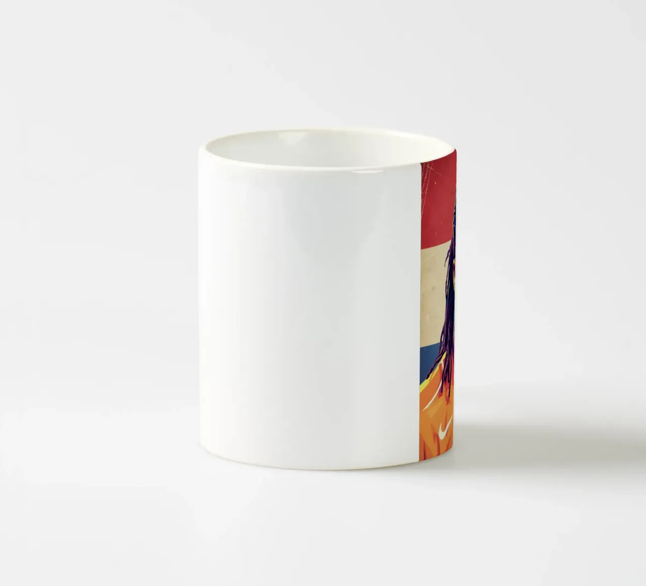 Ritratto pop art di Edgar Davids tazza in ceramica da Hantamrata