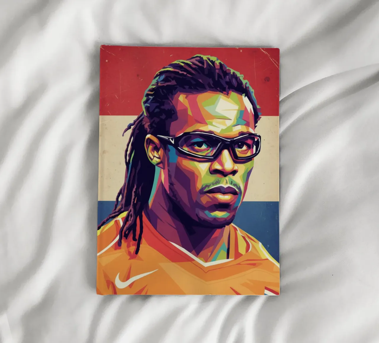 Edgar Davids pop art portrait notebook by Hantamrata