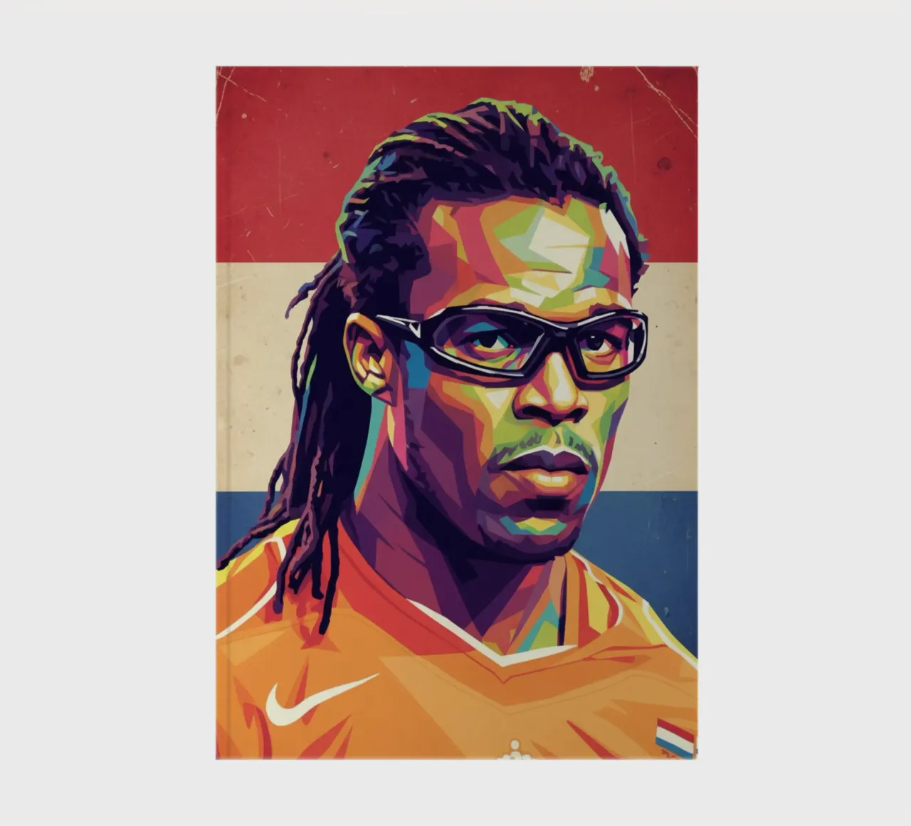Edgar Davids pop art portrait notebook by Hantamrata
