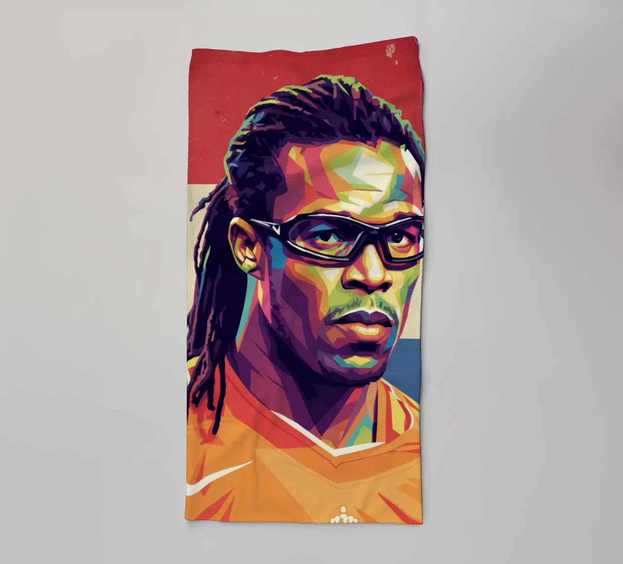 Ritratto pop art di Edgar Davids asciugamano da bagno da Hantamrata
