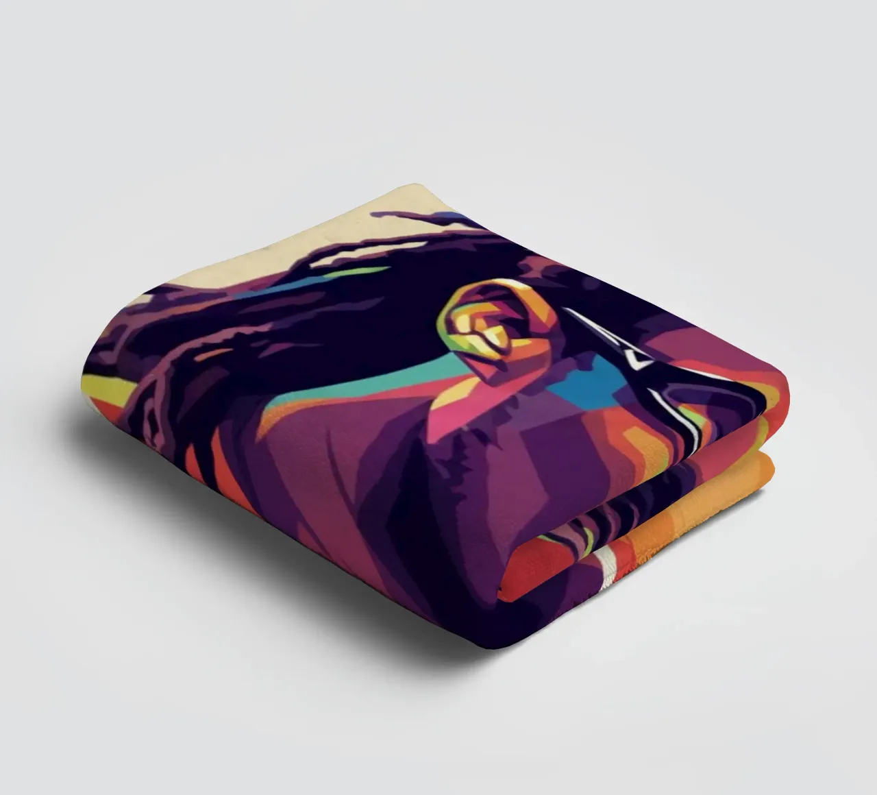 Ritratto pop art di Edgar Davids asciugamano da bagno da Hantamrata