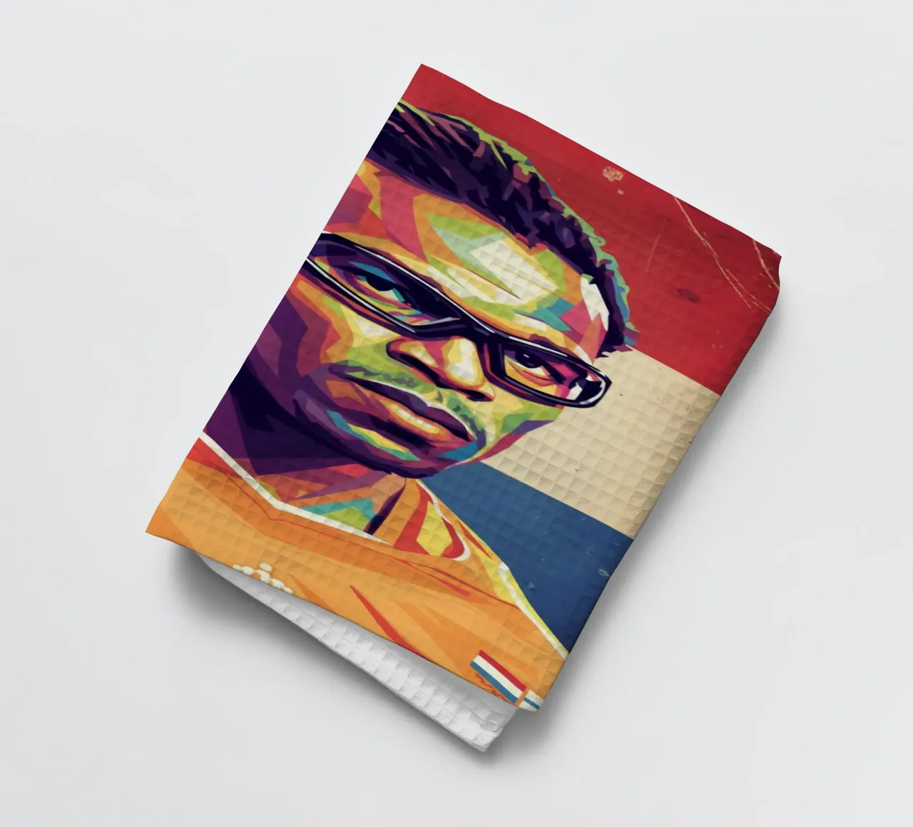 Portrait pop art d'Edgar Davids torchon de Hantamrata